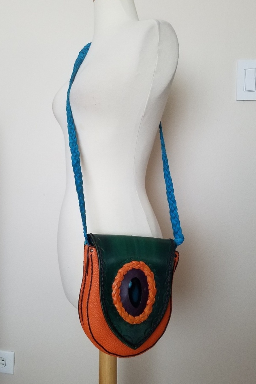 Unique leather crossbody purse